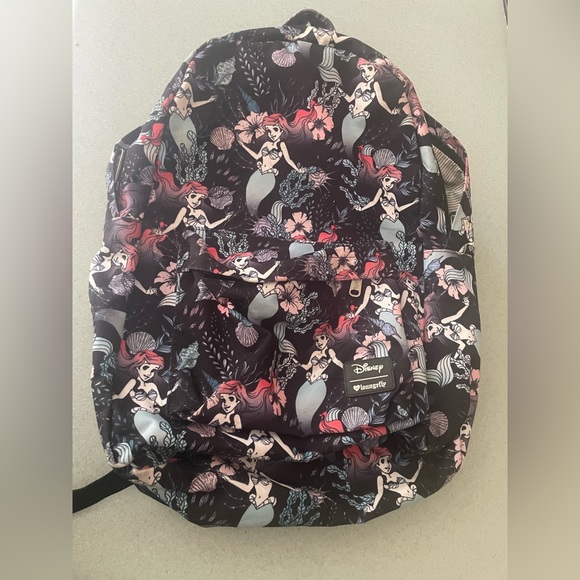 Cute used Loungefly Little Mermaid Full Size Backpack Disney Retired Collectible - Picture 6 of 13